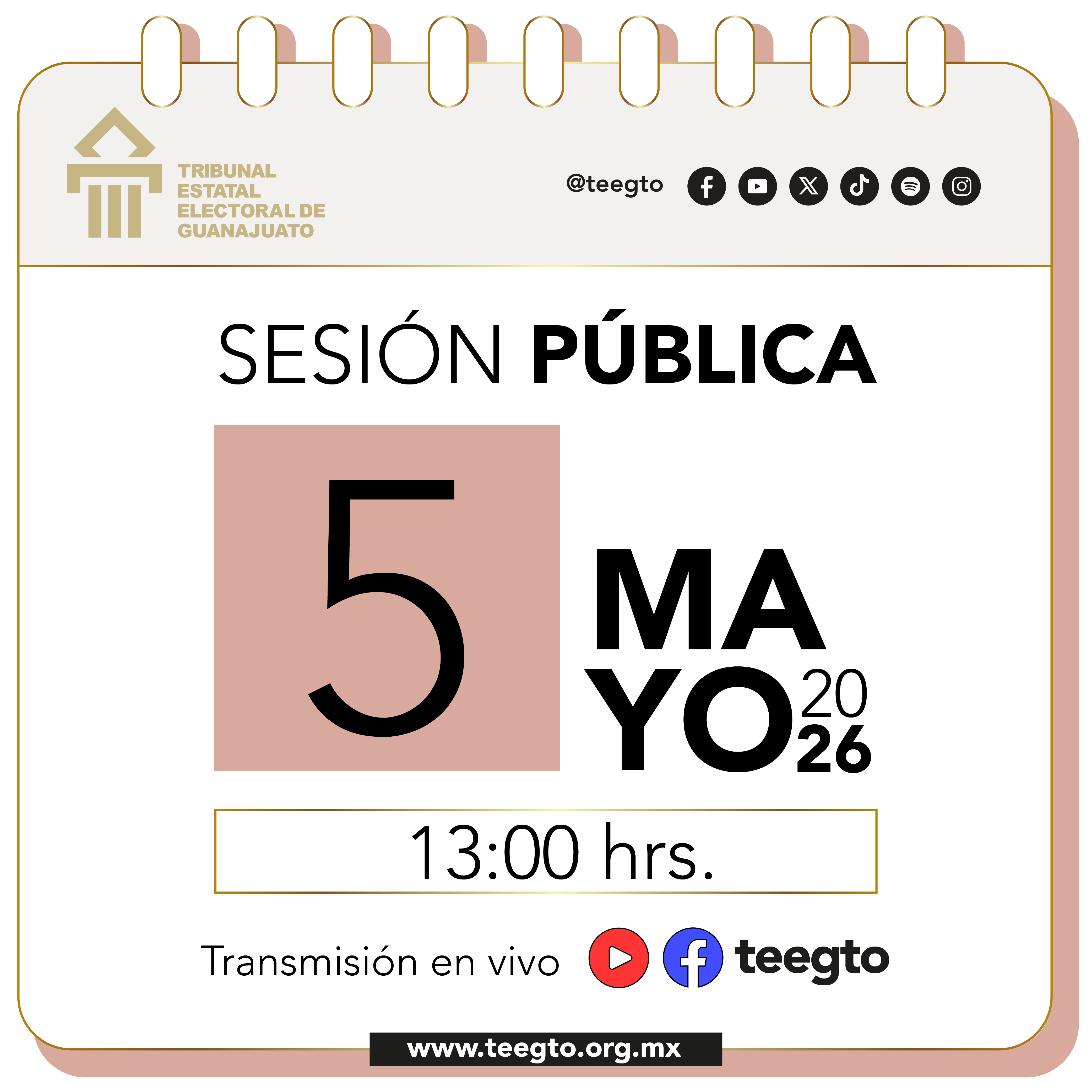 Botón Agenda y eventos